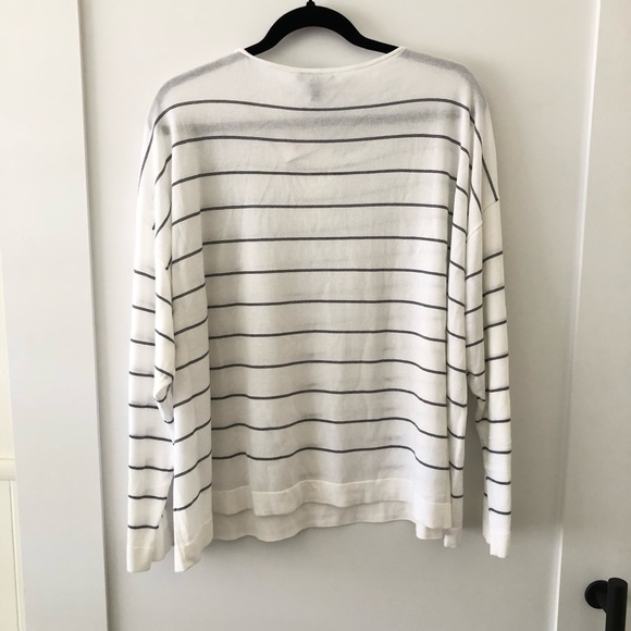 Eileen Fisher White Striped Tencel Coastal Grandma Top 2X - Picture 3 of 8